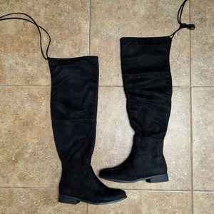 OTK Black Micro-Suede Boots NWT